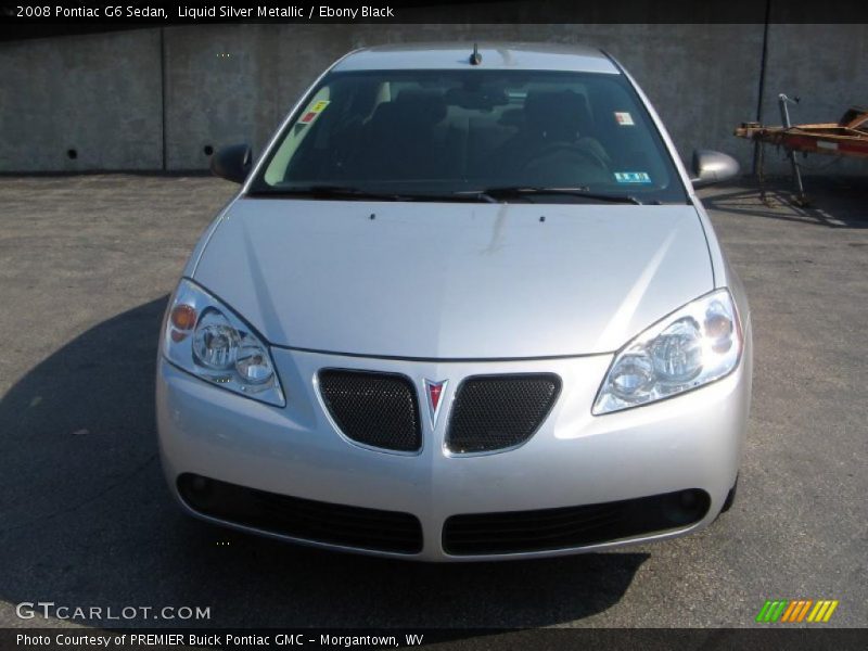 Liquid Silver Metallic / Ebony Black 2008 Pontiac G6 Sedan