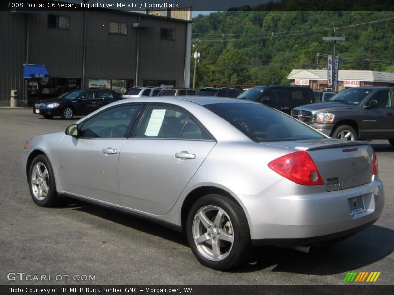 Liquid Silver Metallic / Ebony Black 2008 Pontiac G6 Sedan
