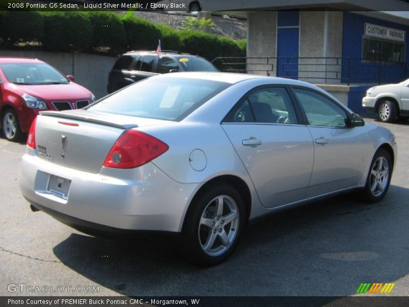 Liquid Silver Metallic / Ebony Black 2008 Pontiac G6 Sedan