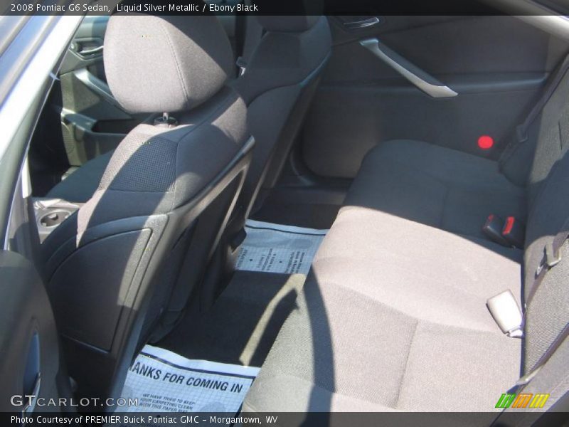 Liquid Silver Metallic / Ebony Black 2008 Pontiac G6 Sedan