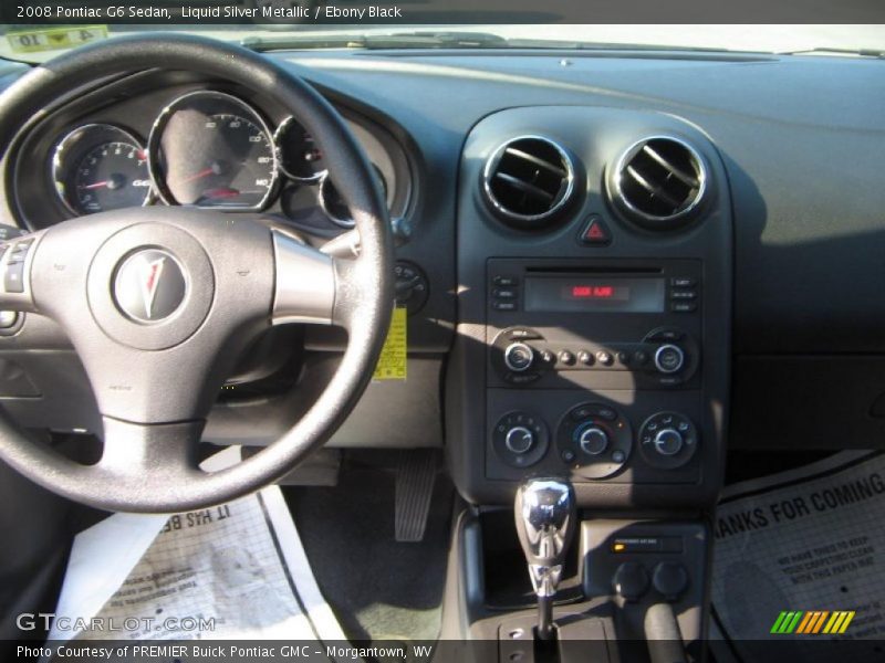 Liquid Silver Metallic / Ebony Black 2008 Pontiac G6 Sedan