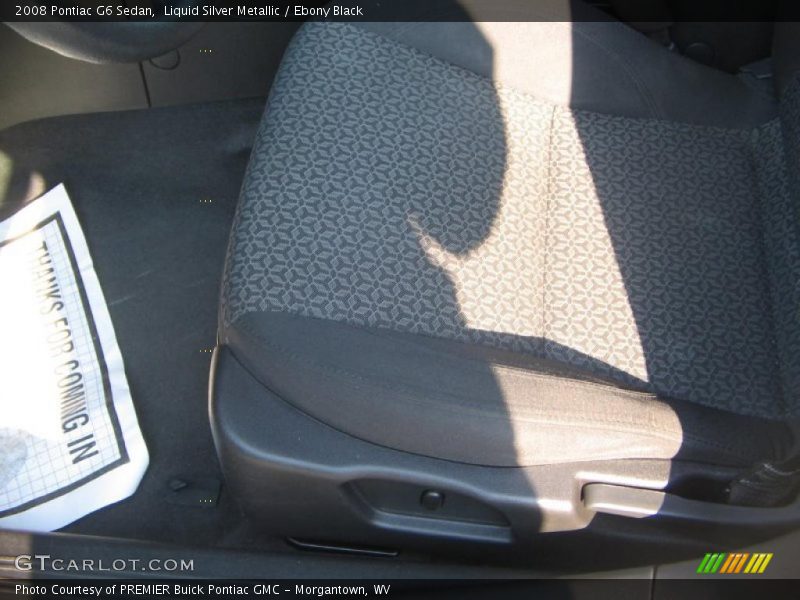 Liquid Silver Metallic / Ebony Black 2008 Pontiac G6 Sedan