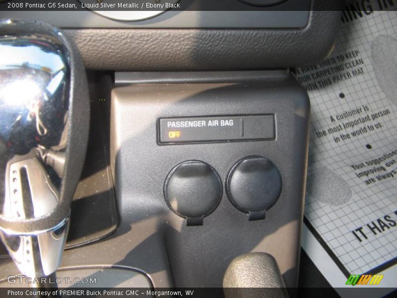 Liquid Silver Metallic / Ebony Black 2008 Pontiac G6 Sedan