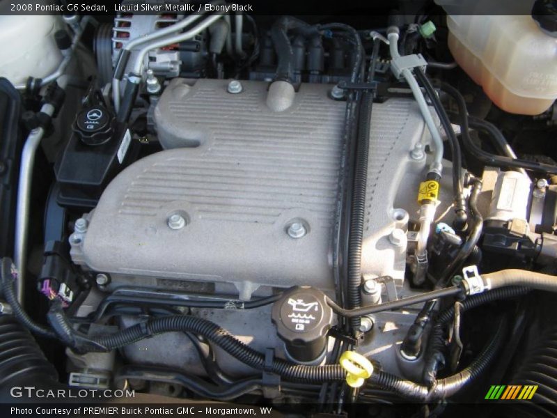 Liquid Silver Metallic / Ebony Black 2008 Pontiac G6 Sedan