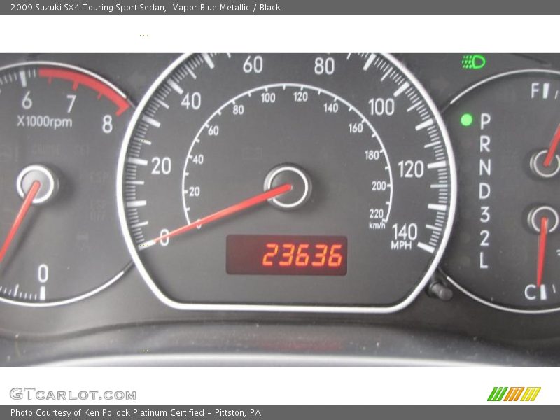 Vapor Blue Metallic / Black 2009 Suzuki SX4 Touring Sport Sedan