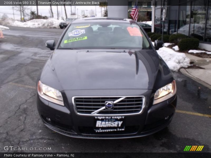 Titanium Gray Metallic / Anthracite Black 2008 Volvo S80 3.2