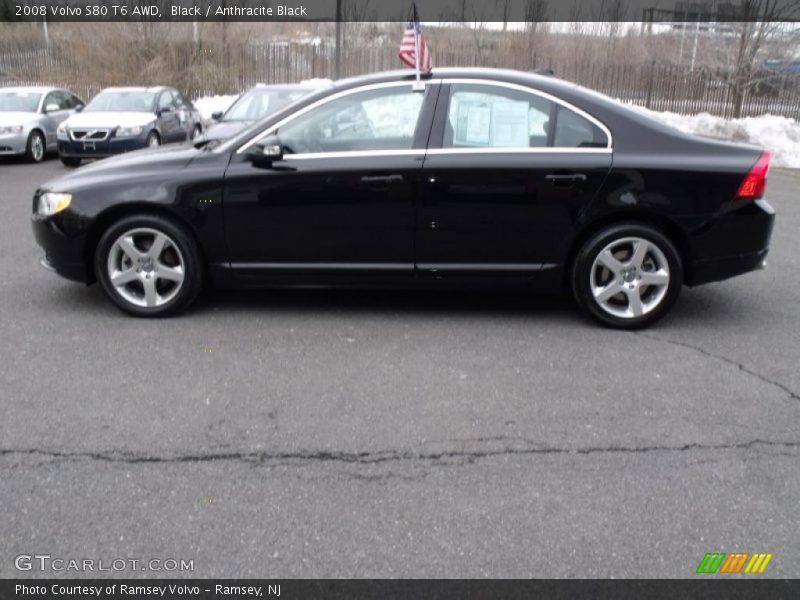 Black / Anthracite Black 2008 Volvo S80 T6 AWD