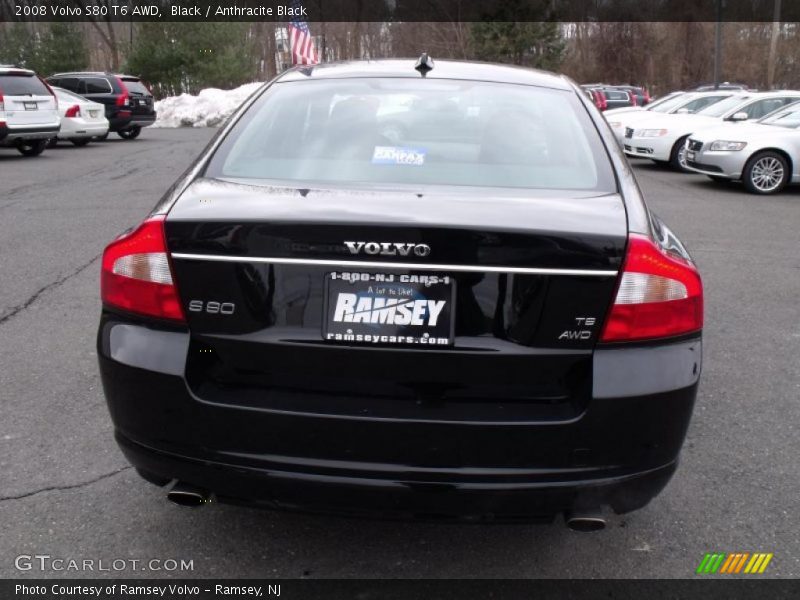 Black / Anthracite Black 2008 Volvo S80 T6 AWD