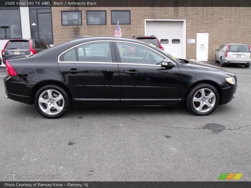 Black / Anthracite Black 2008 Volvo S80 T6 AWD