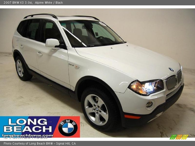 Alpine White / Black 2007 BMW X3 3.0si