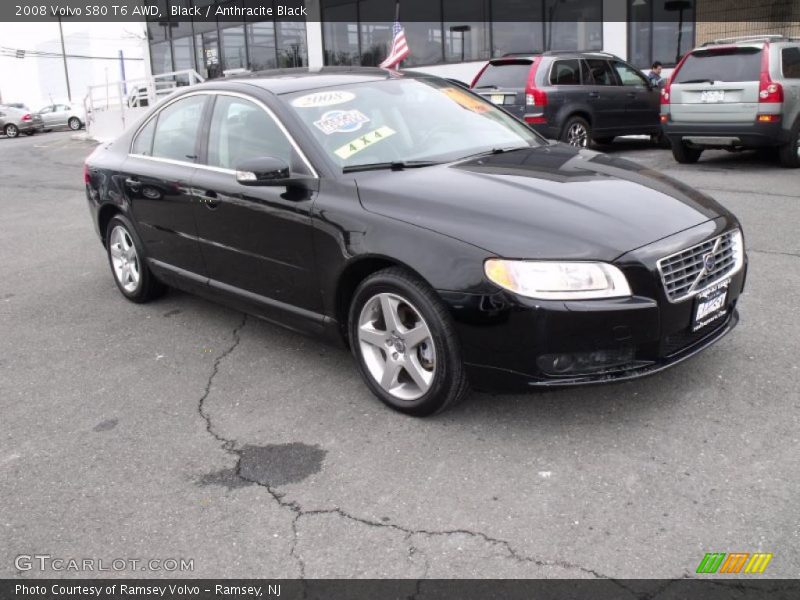 Black / Anthracite Black 2008 Volvo S80 T6 AWD