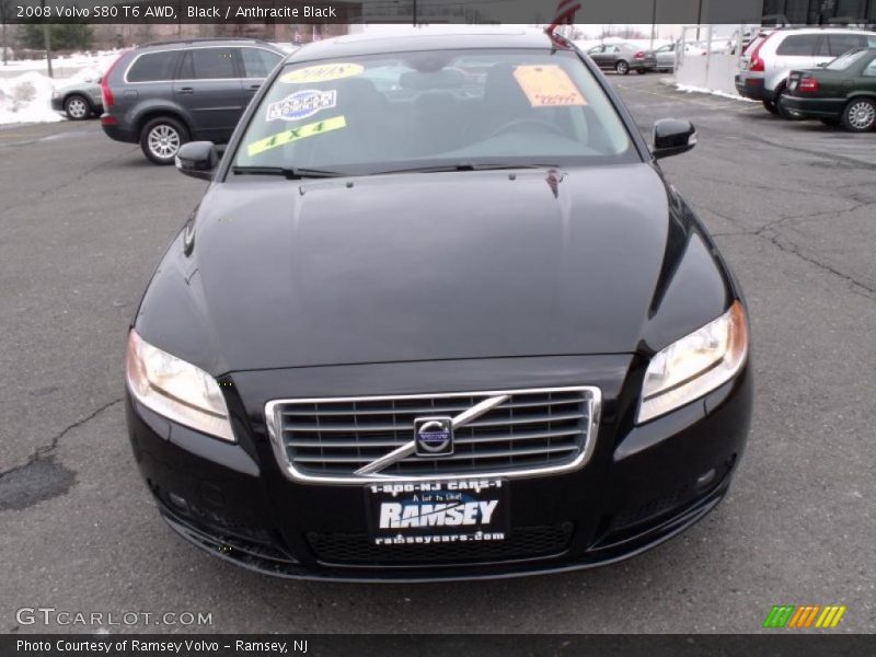 Black / Anthracite Black 2008 Volvo S80 T6 AWD