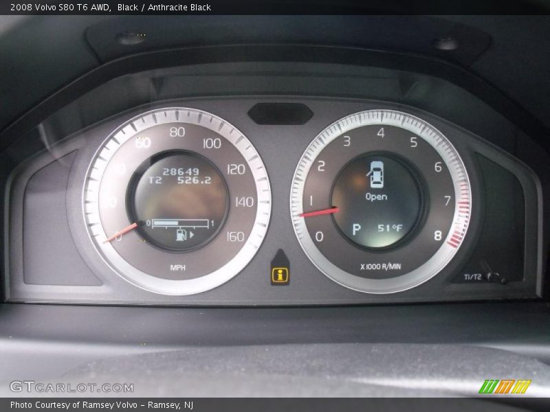 Black / Anthracite Black 2008 Volvo S80 T6 AWD