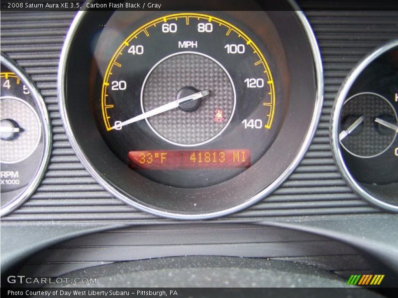 Carbon Flash Black / Gray 2008 Saturn Aura XE 3.5