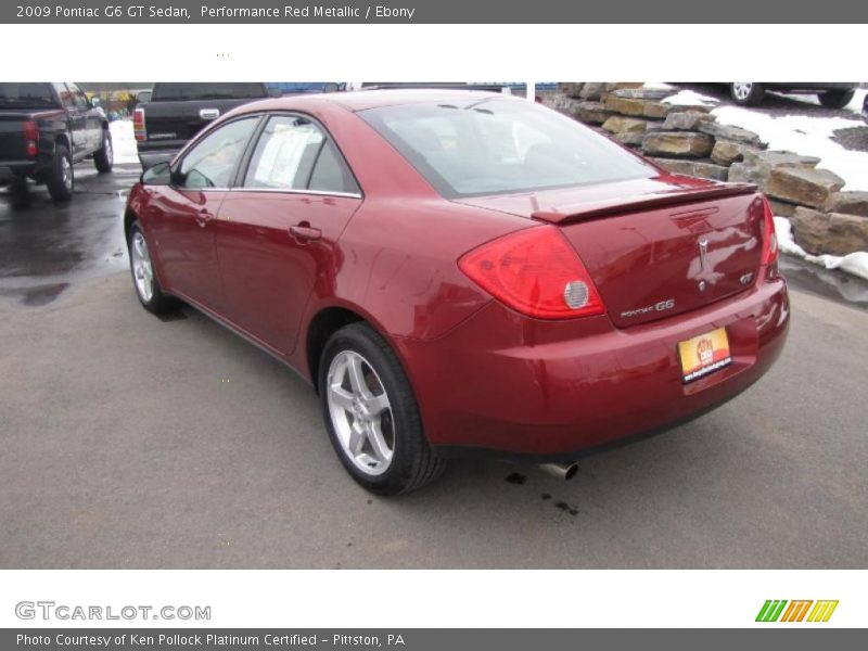 Performance Red Metallic / Ebony 2009 Pontiac G6 GT Sedan