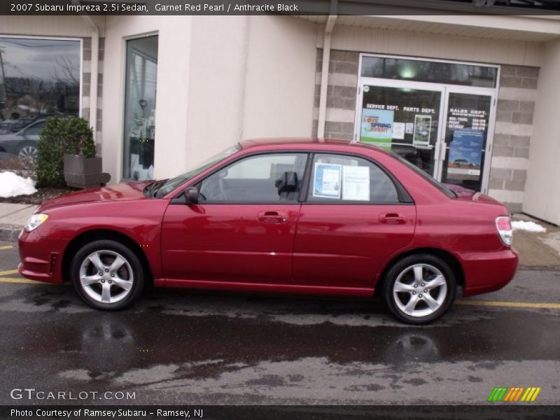 Garnet Red Pearl / Anthracite Black 2007 Subaru Impreza 2.5i Sedan