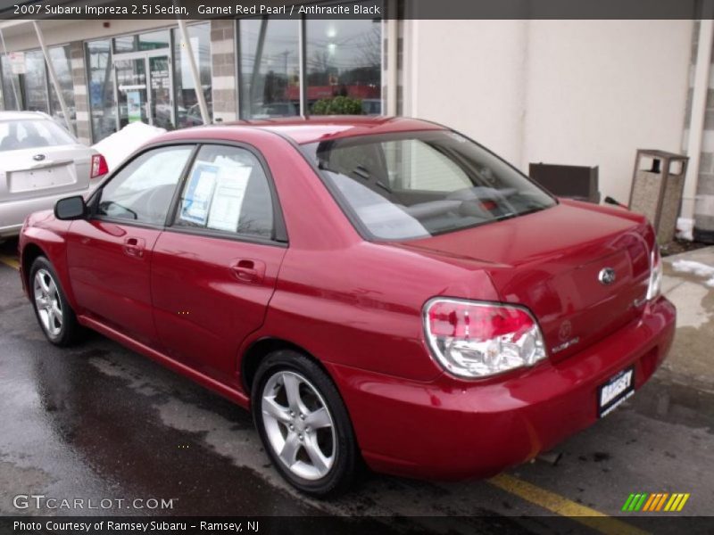 Garnet Red Pearl / Anthracite Black 2007 Subaru Impreza 2.5i Sedan