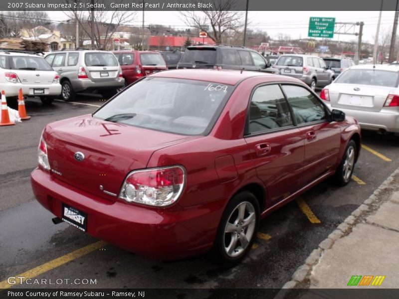Garnet Red Pearl / Anthracite Black 2007 Subaru Impreza 2.5i Sedan