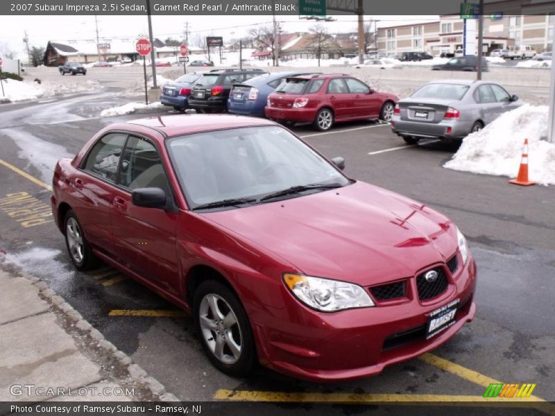 Garnet Red Pearl / Anthracite Black 2007 Subaru Impreza 2.5i Sedan