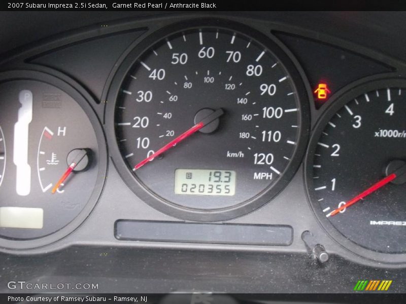 Garnet Red Pearl / Anthracite Black 2007 Subaru Impreza 2.5i Sedan