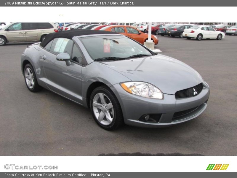 Satin Meisai Gray Pearl / Dark Charcoal 2009 Mitsubishi Eclipse Spyder GS