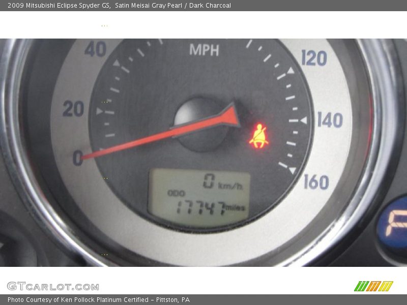 Satin Meisai Gray Pearl / Dark Charcoal 2009 Mitsubishi Eclipse Spyder GS