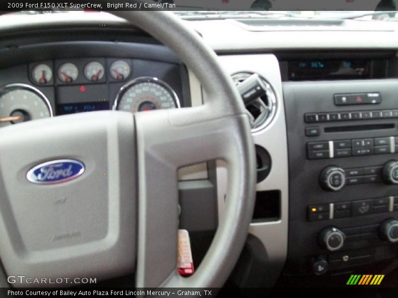 Bright Red / Camel/Tan 2009 Ford F150 XLT SuperCrew