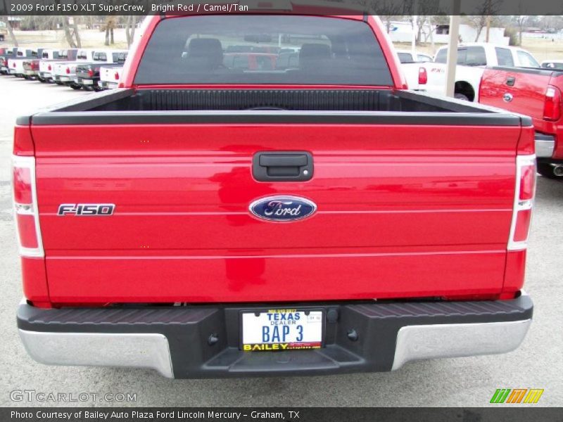 Bright Red / Camel/Tan 2009 Ford F150 XLT SuperCrew