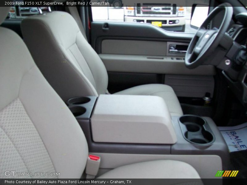 Bright Red / Camel/Tan 2009 Ford F150 XLT SuperCrew