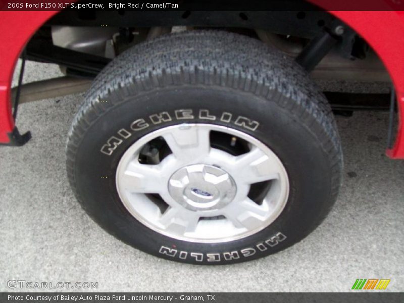Bright Red / Camel/Tan 2009 Ford F150 XLT SuperCrew