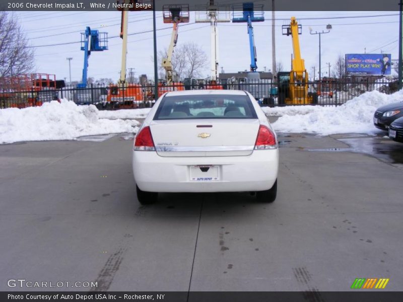 White / Neutral Beige 2006 Chevrolet Impala LT