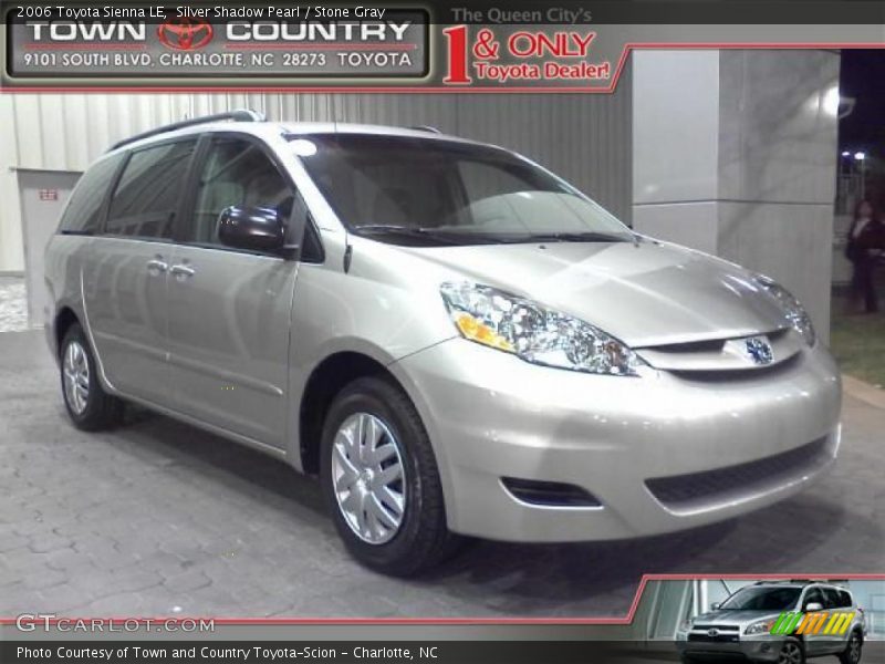 Silver Shadow Pearl / Stone Gray 2006 Toyota Sienna LE