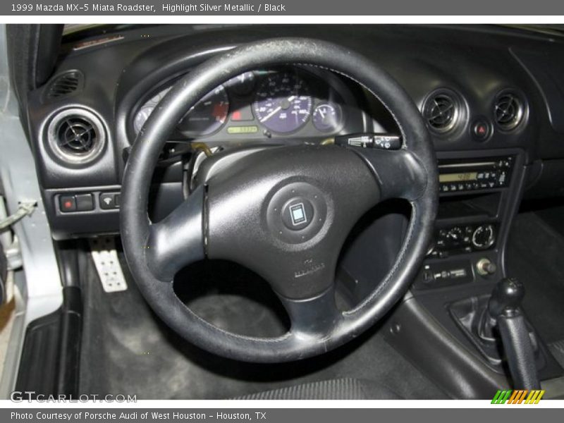 Highlight Silver Metallic / Black 1999 Mazda MX-5 Miata Roadster