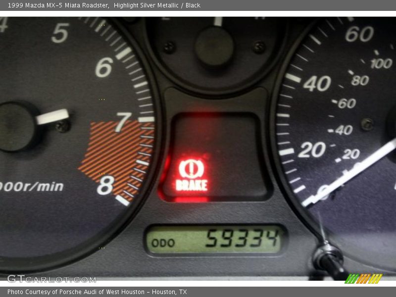 Highlight Silver Metallic / Black 1999 Mazda MX-5 Miata Roadster