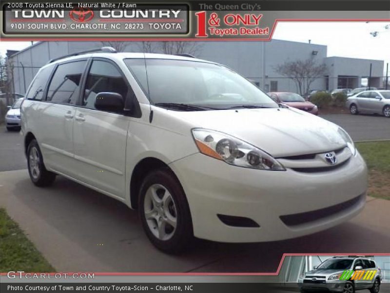 Natural White / Fawn 2008 Toyota Sienna LE