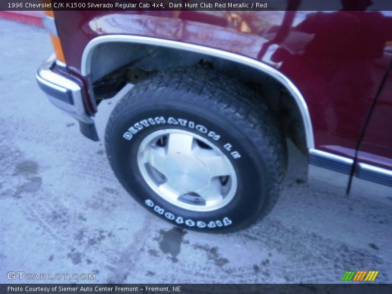 Dark Hunt Club Red Metallic / Red 1996 Chevrolet C/K K1500 Silverado Regular Cab 4x4