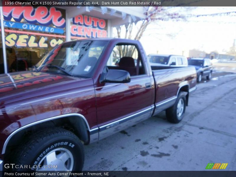 Dark Hunt Club Red Metallic / Red 1996 Chevrolet C/K K1500 Silverado Regular Cab 4x4