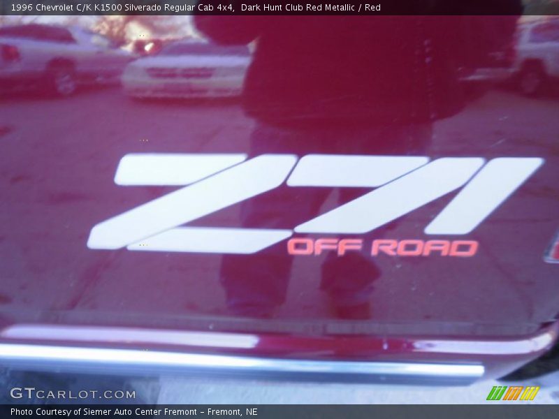 Dark Hunt Club Red Metallic / Red 1996 Chevrolet C/K K1500 Silverado Regular Cab 4x4