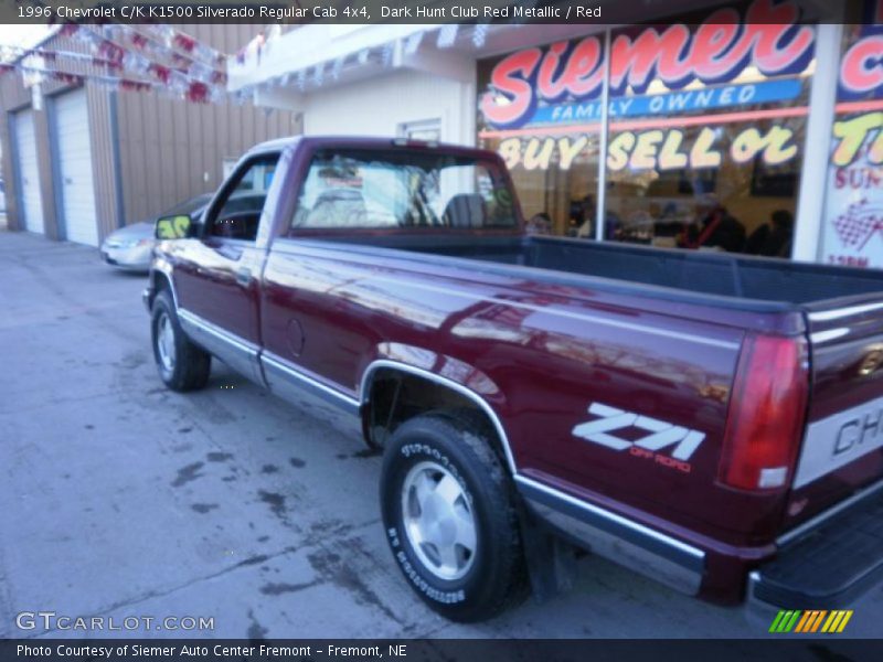 Dark Hunt Club Red Metallic / Red 1996 Chevrolet C/K K1500 Silverado Regular Cab 4x4
