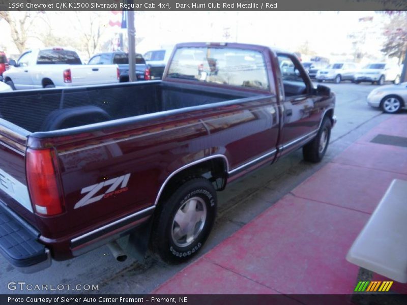 Dark Hunt Club Red Metallic / Red 1996 Chevrolet C/K K1500 Silverado Regular Cab 4x4