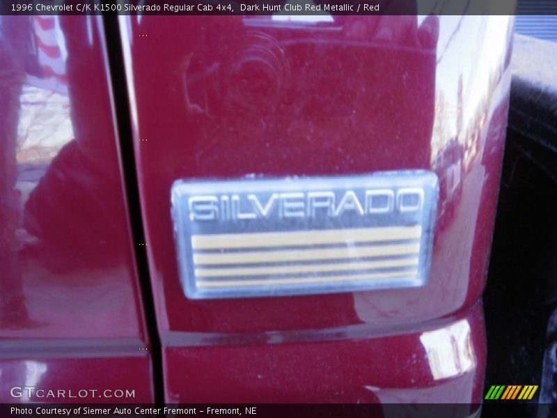 Dark Hunt Club Red Metallic / Red 1996 Chevrolet C/K K1500 Silverado Regular Cab 4x4