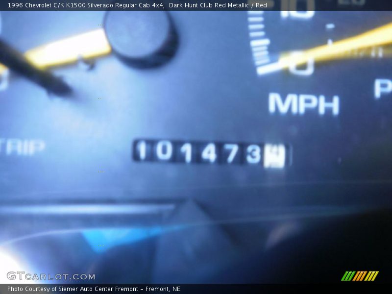 Dark Hunt Club Red Metallic / Red 1996 Chevrolet C/K K1500 Silverado Regular Cab 4x4