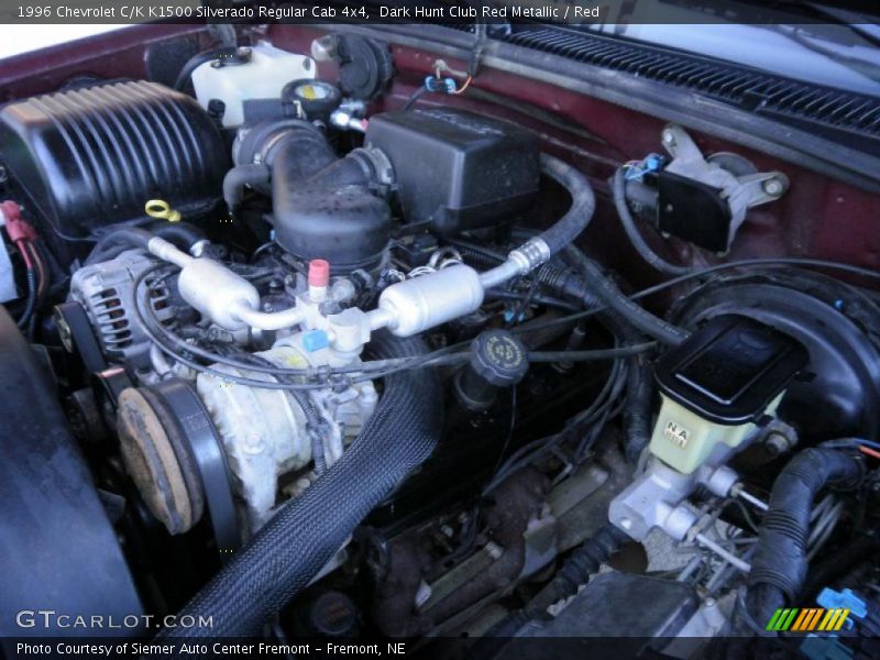 Dark Hunt Club Red Metallic / Red 1996 Chevrolet C/K K1500 Silverado Regular Cab 4x4