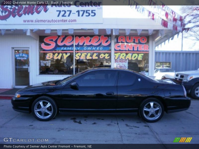 Black / Neutral 2002 Chevrolet Monte Carlo LS