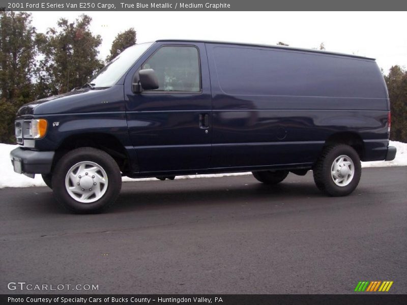 True Blue Metallic / Medium Graphite 2001 Ford E Series Van E250 Cargo