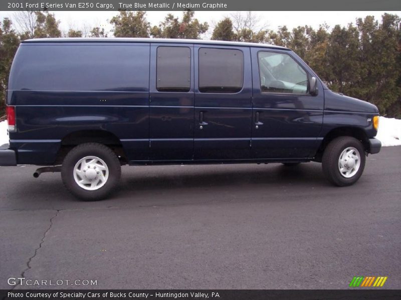 True Blue Metallic / Medium Graphite 2001 Ford E Series Van E250 Cargo