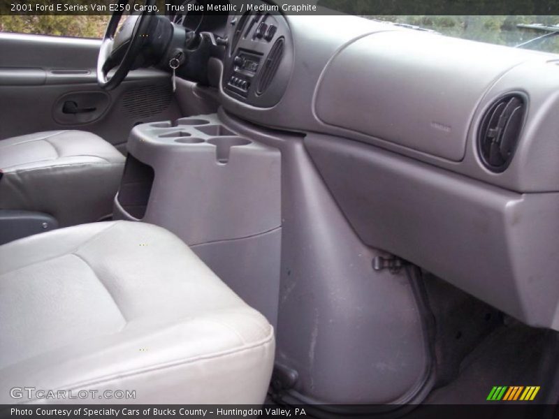 True Blue Metallic / Medium Graphite 2001 Ford E Series Van E250 Cargo