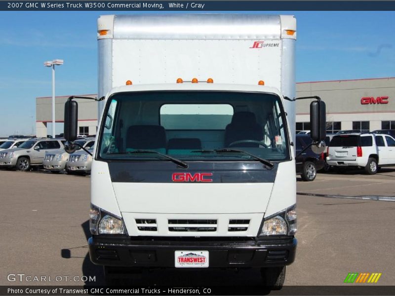 White / Gray 2007 GMC W Series Truck W3500 Commercial Moving