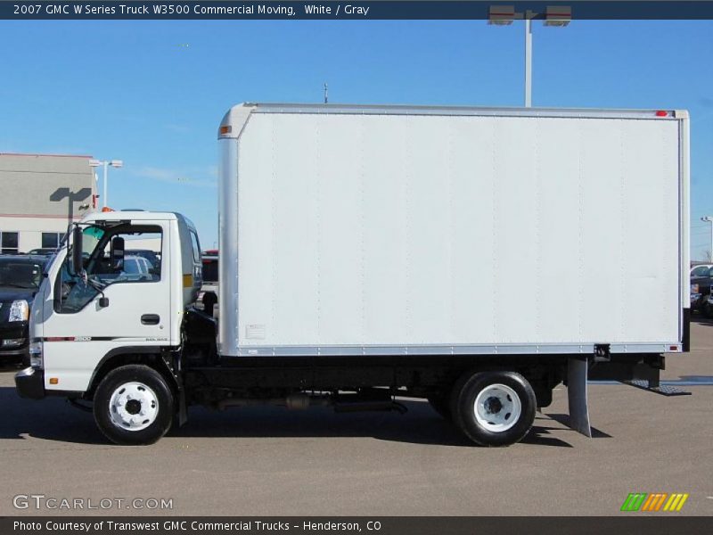 White / Gray 2007 GMC W Series Truck W3500 Commercial Moving