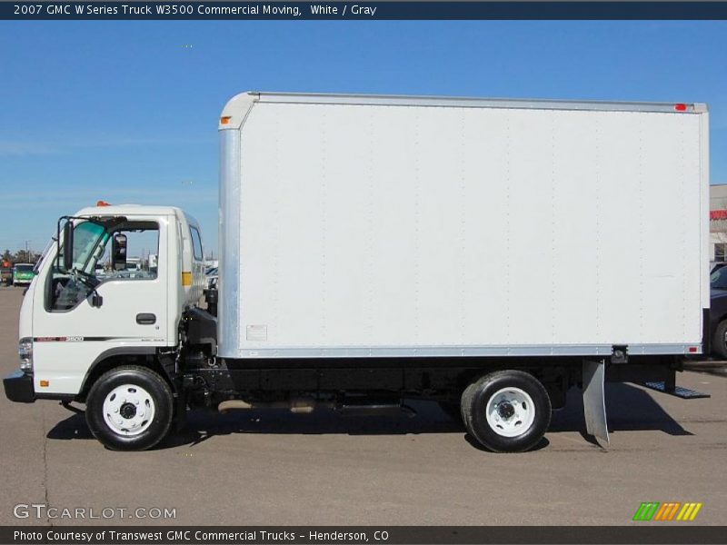 White / Gray 2007 GMC W Series Truck W3500 Commercial Moving
